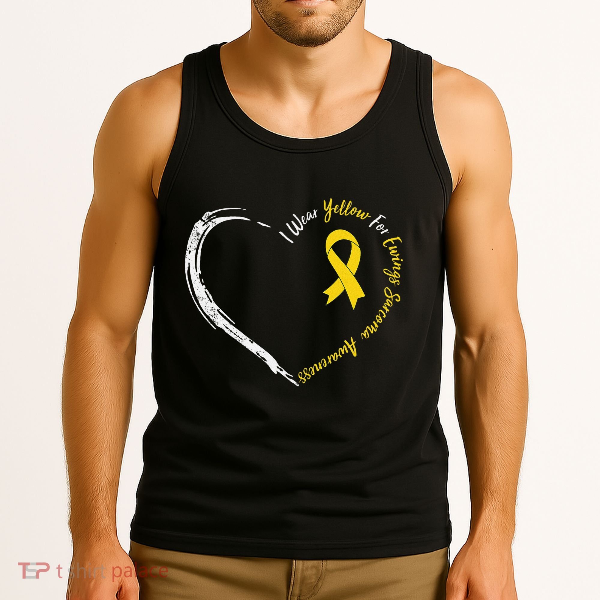 In July We Wear Yellow Ewing Sarcoma Awareness Ribbon Tank Top