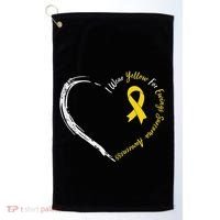 In July We Wear Yellow Ewing Sarcoma Awareness Ribbon Golf Towel thumb 0