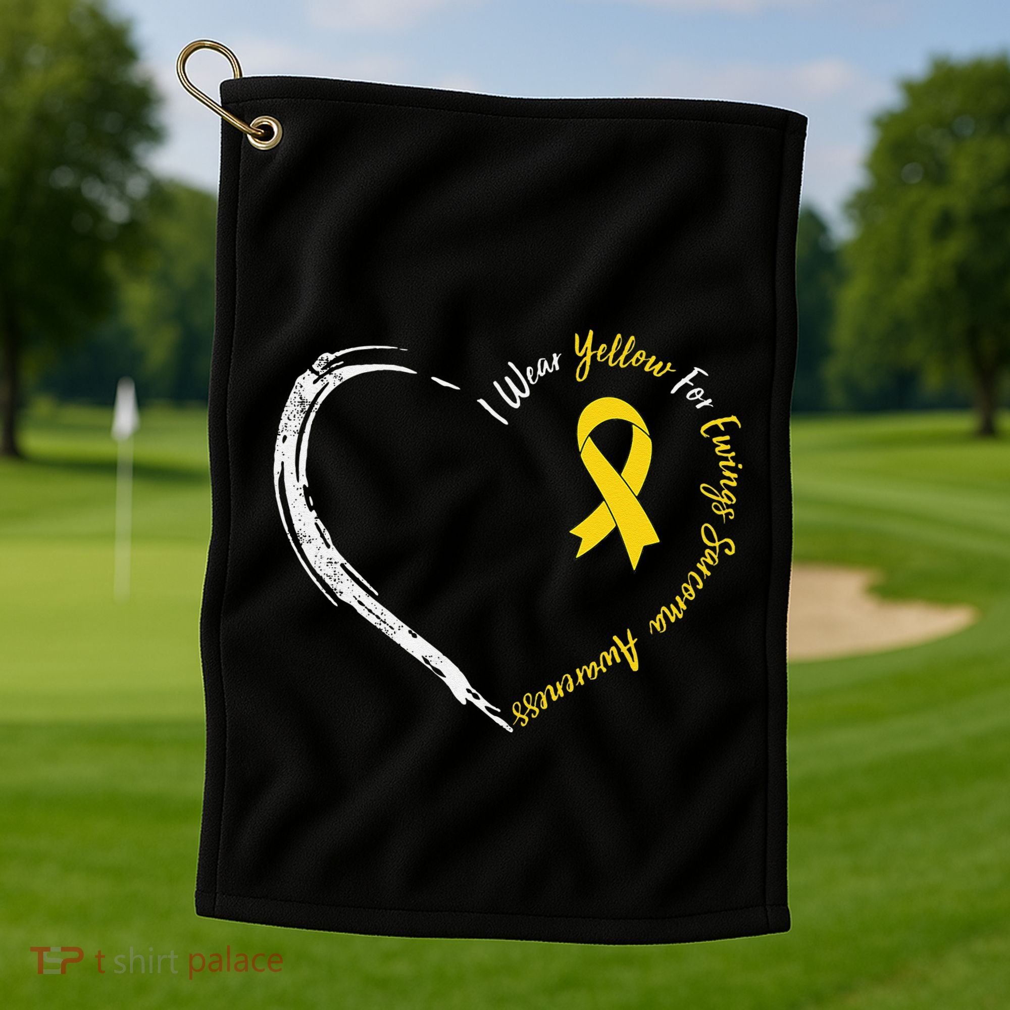 In July We Wear Yellow Ewing Sarcoma Awareness Ribbon Golf Towel