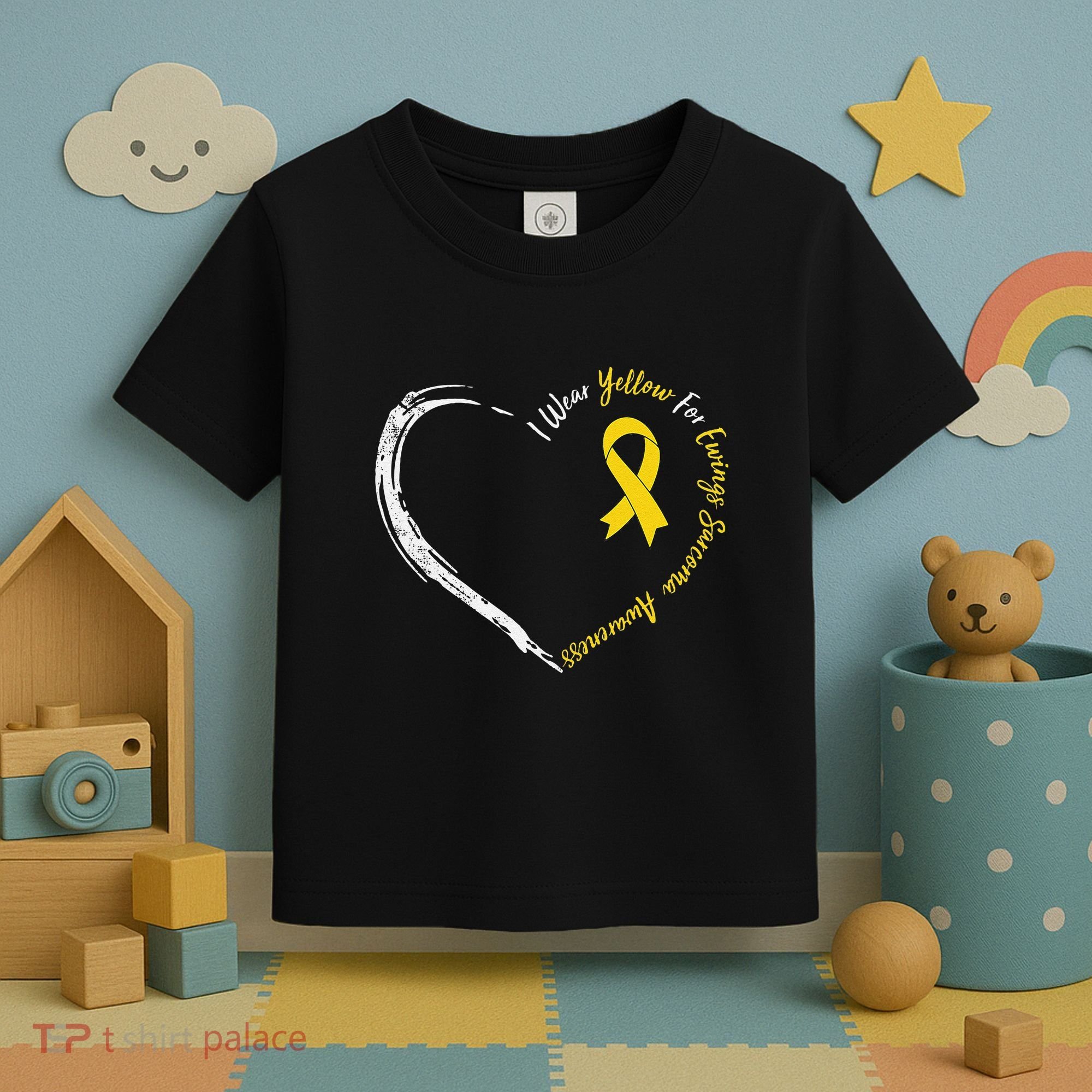 In July We Wear Yellow Ewing Sarcoma Awareness Ribbon Toddler T-Shirt