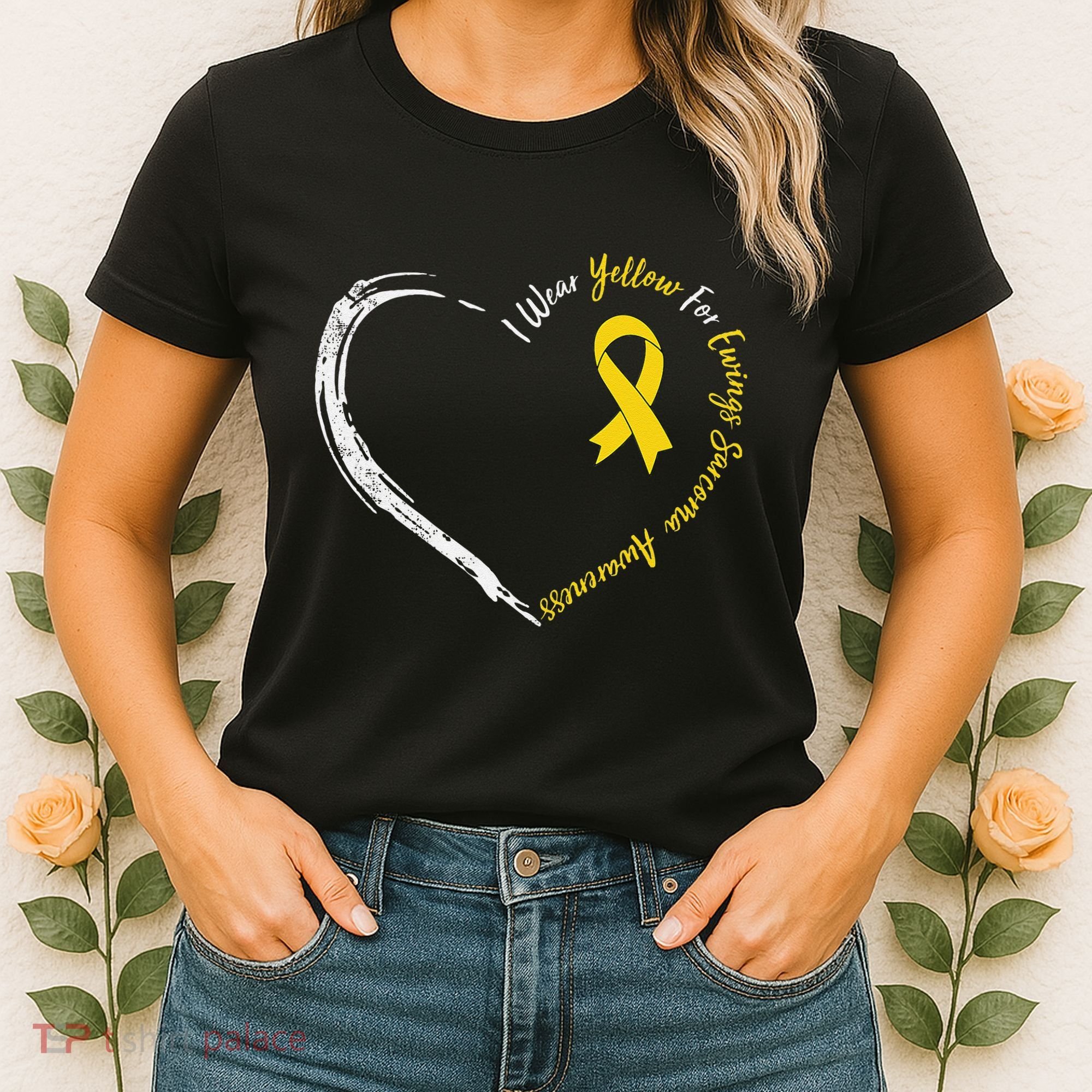 In July We Wear Yellow Ewing Sarcoma Awareness Ribbon Women's T-Shirt