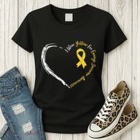 In July We Wear Yellow Ewing Sarcoma Awareness Ribbon Women's T-Shirt thumb 3