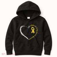 In July We Wear Yellow Ewing Sarcoma Awareness Ribbon Kids Hoodie thumb 0