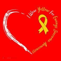 In July We Wear Yellow Ewing Sarcoma Awareness Ribbon Santa Hat thumb 1