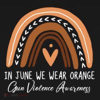 In June We Wear Orange Gun Violence Awareness Rainbow Coaster thumb 2