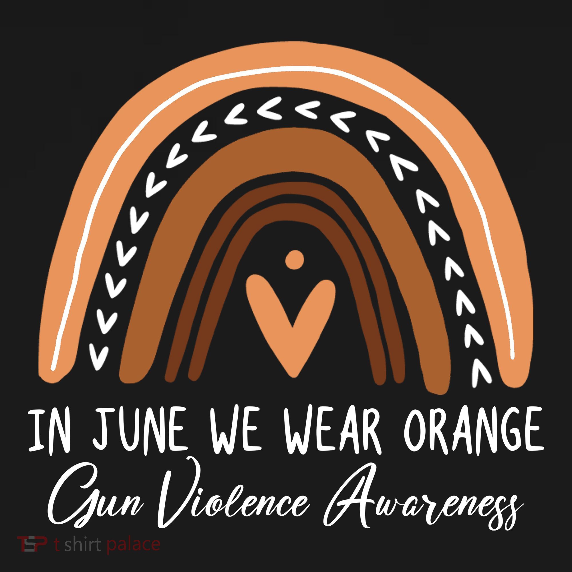 In June We Wear Orange Gun Violence Awareness Rainbow Coaster