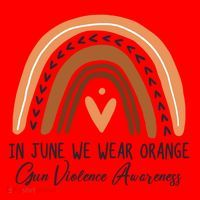 In June We Wear Orange Gun Violence Awareness Rainbow Santa Hat thumb 1