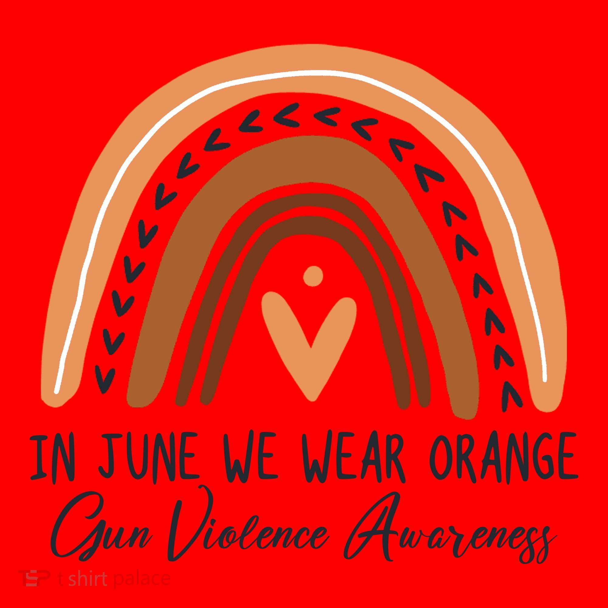 In June We Wear Orange Gun Violence Awareness Rainbow Santa Hat