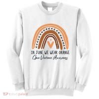 In June We Wear Orange Gun Violence Awareness Rainbow Sweatshirt thumb 0
