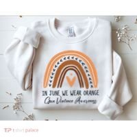 In June We Wear Orange Gun Violence Awareness Rainbow Sweatshirt thumb 2
