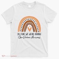 In June We Wear Orange Gun Violence Awareness Rainbow T-Shirt thumb 0