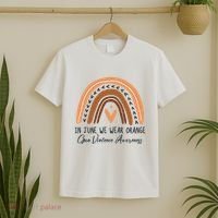 In June We Wear Orange Gun Violence Awareness Rainbow T-Shirt thumb 2