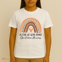 In June We Wear Orange Gun Violence Awareness Rainbow T-Shirt thumb 4