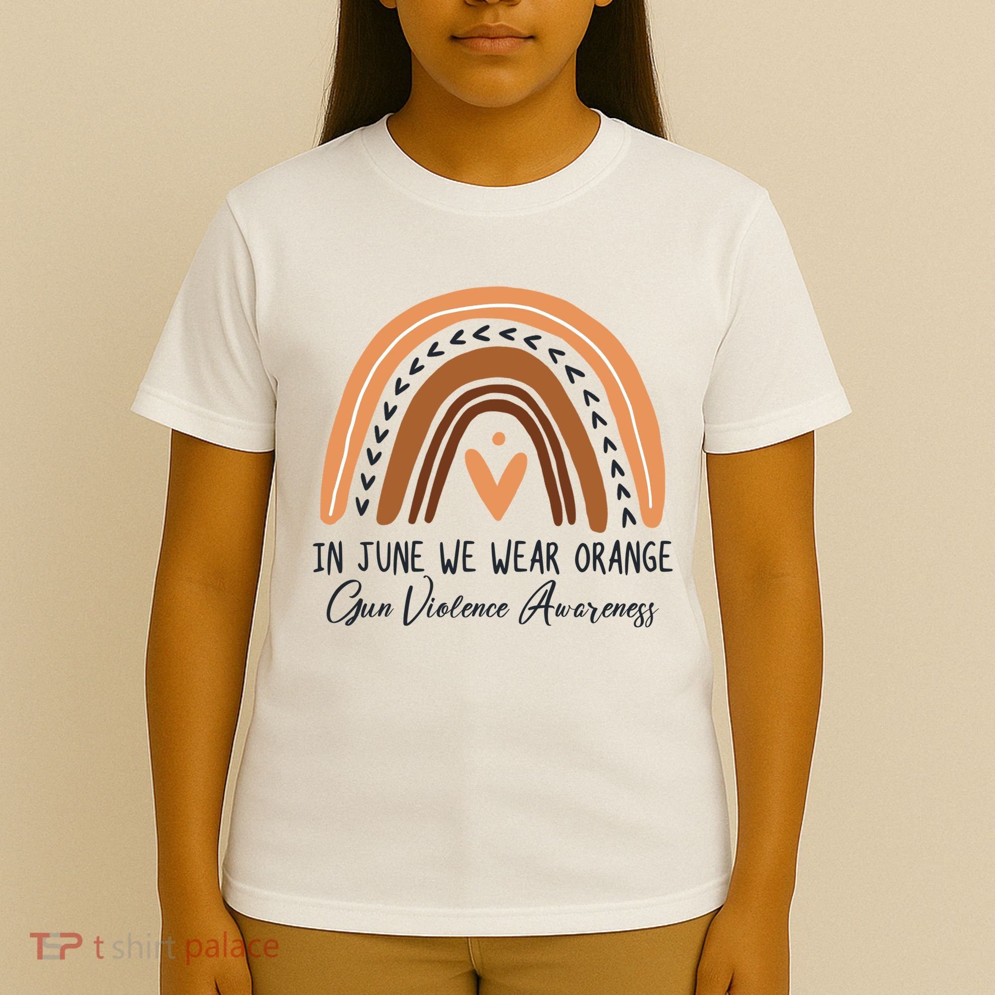 In June We Wear Orange Gun Violence Awareness Rainbow T-Shirt