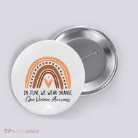 In June We Wear Orange Gun Violence Awareness Rainbow Button thumb 0