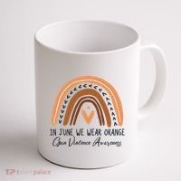 In June We Wear Orange Gun Violence Awareness Rainbow Coffee Mug thumb 1