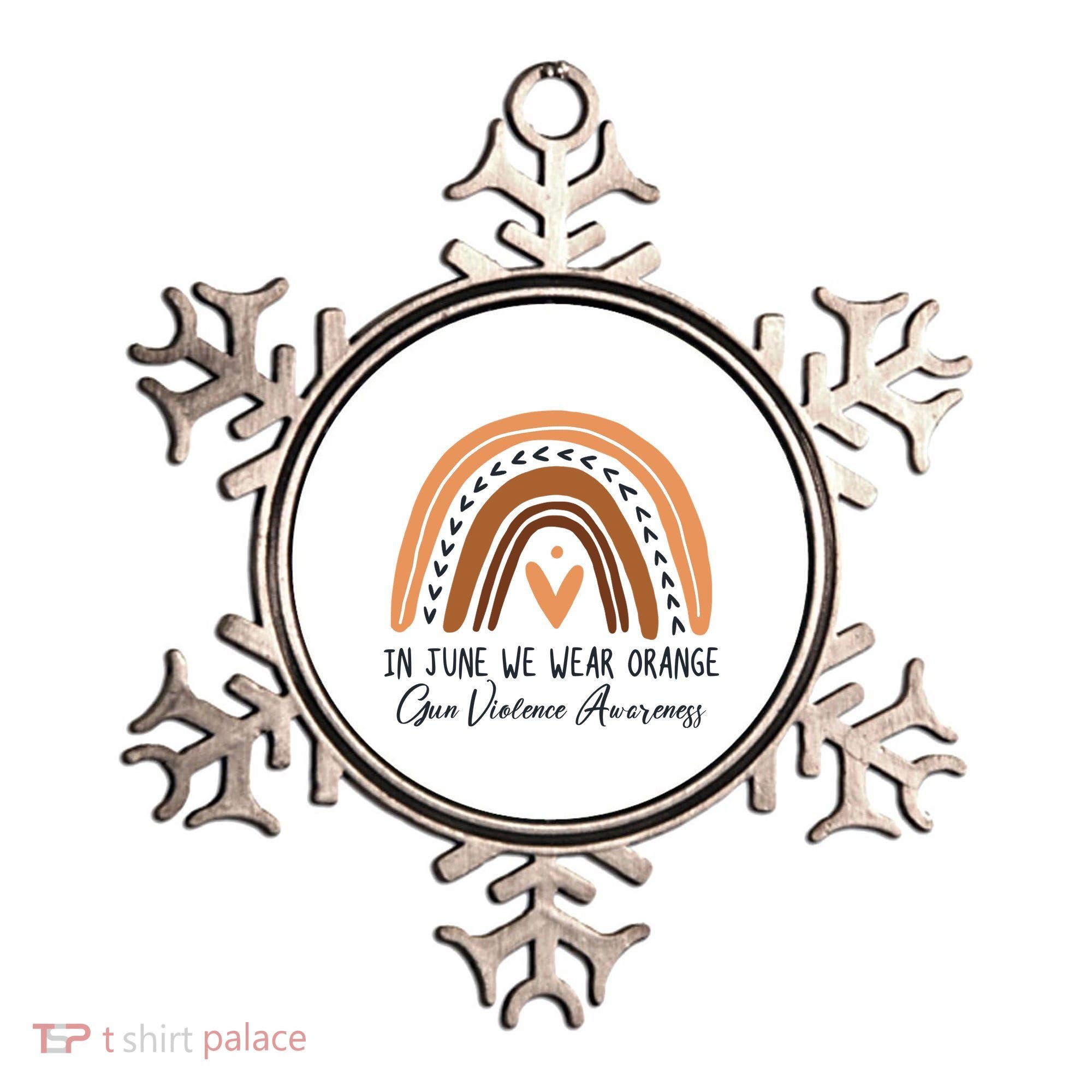 In June We Wear Orange Gun Violence Awareness Rainbow Ornament