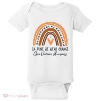 In June We Wear Orange Gun Violence Awareness Rainbow Baby Bodysuit thumb 0