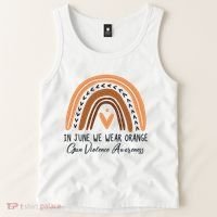 In June We Wear Orange Gun Violence Awareness Rainbow Tank Top thumb 2