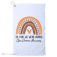 In June We Wear Orange Gun Violence Awareness Rainbow Golf Towel thumb 0