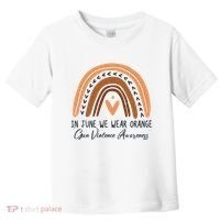 In June We Wear Orange Gun Violence Awareness Rainbow Toddler T-Shirt thumb 0