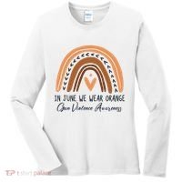 In June We Wear Orange Gun Violence Awareness Rainbow Women's Long Sleeve Shirt thumb 0