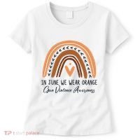 In June We Wear Orange Gun Violence Awareness Rainbow Women's T-Shirt thumb 0