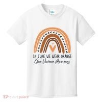 In June We Wear Orange Gun Violence Awareness Rainbow Kids T-Shirt thumb 0
