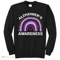 In June We Wear Purple Alzheimer Awareness Sweatshirt thumb 0