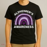 In June We Wear Purple Alzheimer Awareness T-Shirt thumb 3