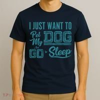 I Just Want To Pet My Dog And Sleep T-Shirt thumb 3
