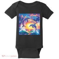 I Just Wanna Be Part Of Your Symphony Symphony Dolphin Meme Baby Bodysuit thumb 0