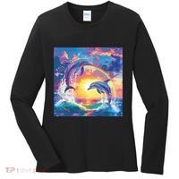 I Just Wanna Be Part Of Your Symphony Symphony Dolphin Meme Women's Long Sleeve Shirt thumb 0
