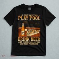 I Just Want To Play Pool Drink Beer And Ignore Old Man T-Shirt thumb 5