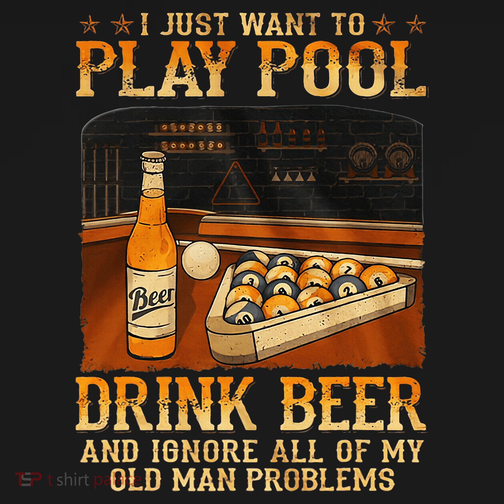 I Just Want To Play Pool Drink Beer And Ignore Old Man Women's Tank Top