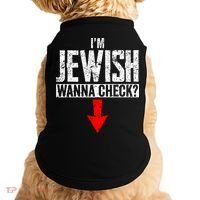 I'm Jewish Wanna Check Hebrew Hanukkah Passover Brit Milah Gift Doggie Tank thumb 0