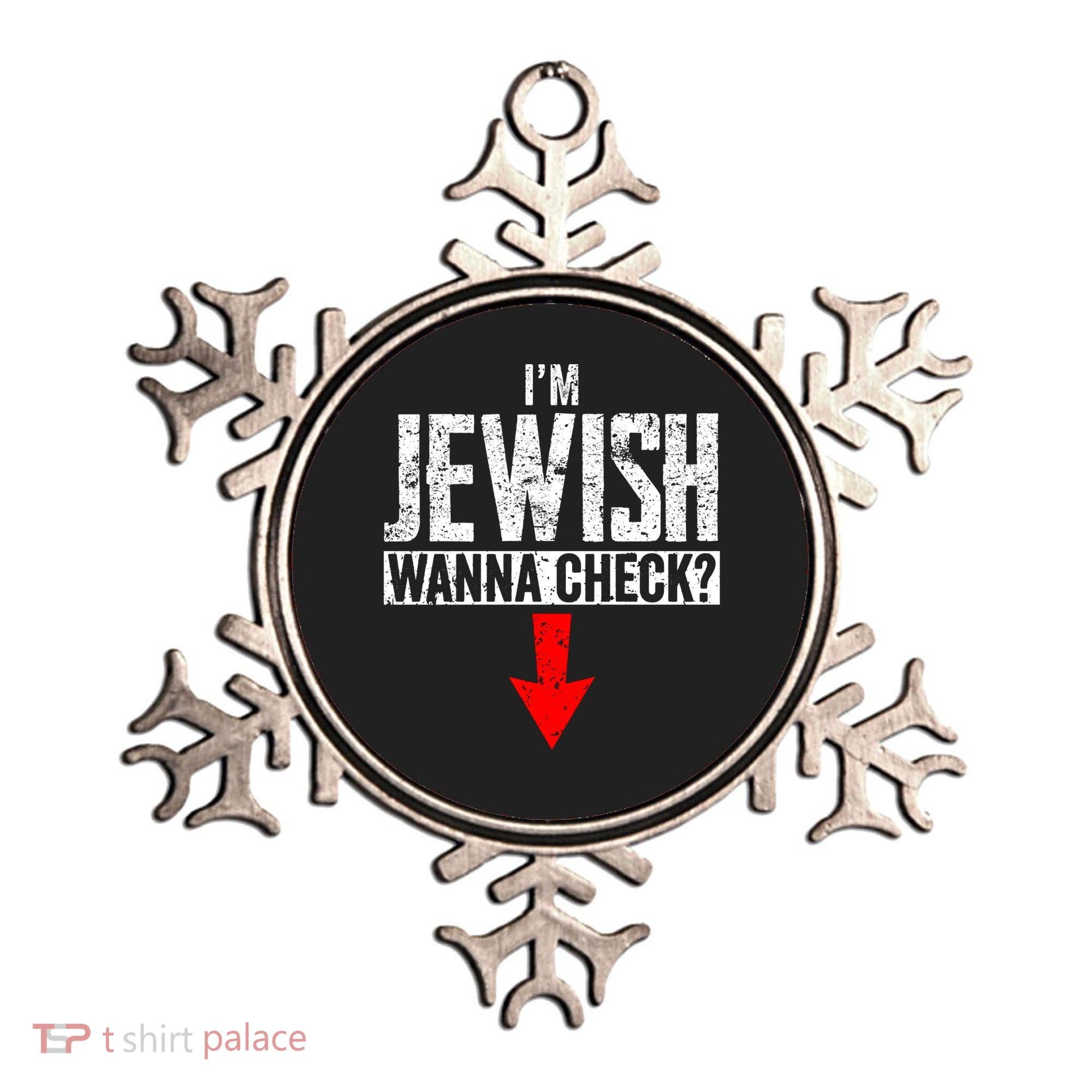 I'm Jewish Wanna Check Hebrew Hanukkah Passover Brit Milah Gift Ornament