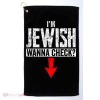 I'm Jewish Wanna Check Hebrew Hanukkah Passover Brit Milah Gift Golf Towel thumb 0