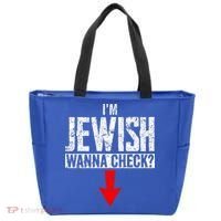 I'm Jewish Wanna Check Hebrew Hanukkah Passover Brit Milah Gift Tote Bag thumb 0