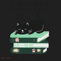 I Just Want To Read Books And Pet Cats Funny Reading Cat Beanie thumb 2