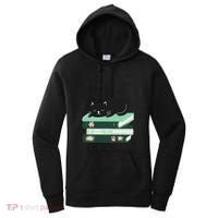 I Just Want To Read Books And Pet Cats Funny Reading Cat Women's Hoodie thumb 0