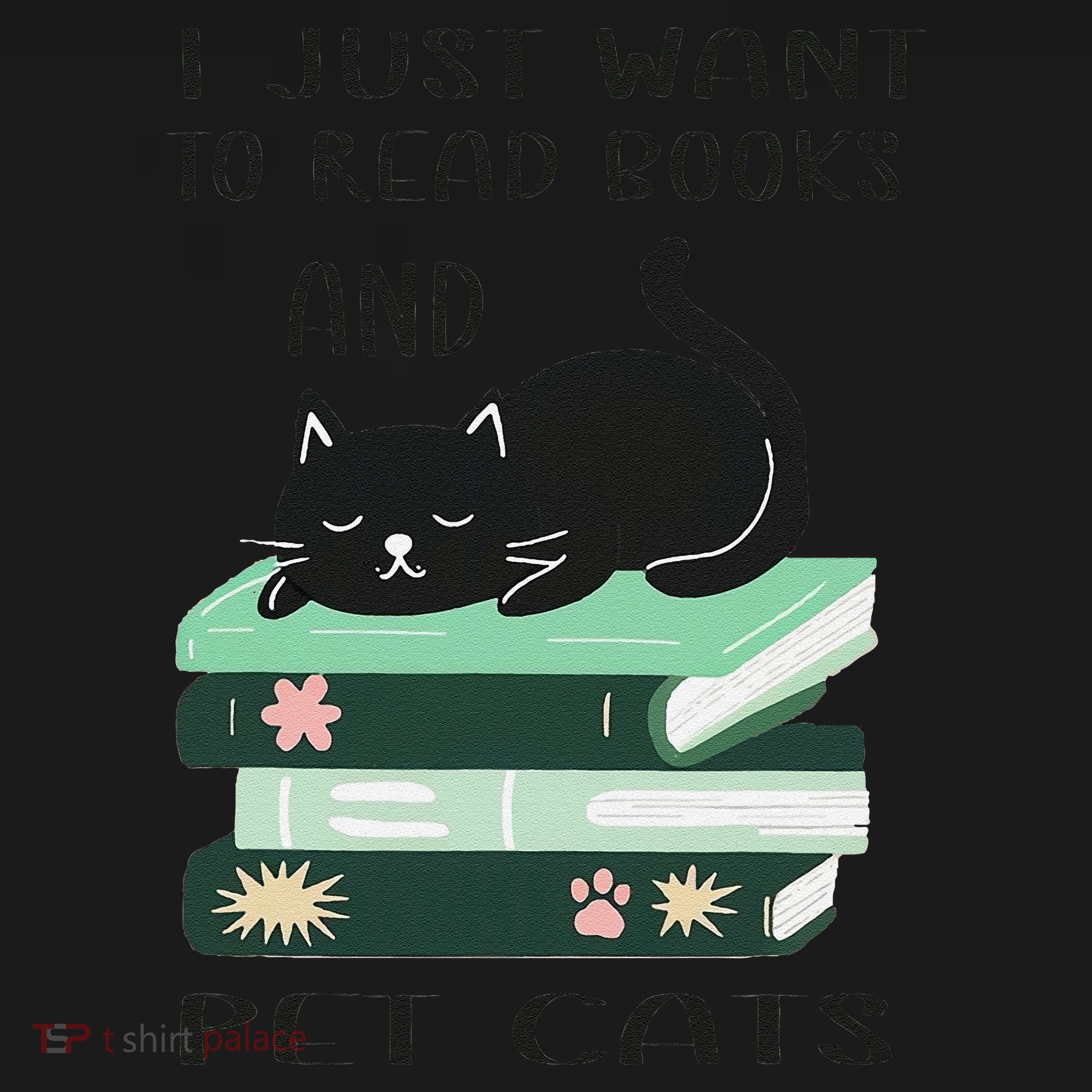 I Just Want To Read Books And Pet Cats Funny Reading Cat Kids Sweatshirt