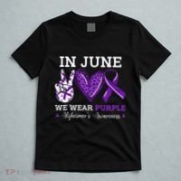 In June We Wear Purple Alzheimers Awareness T-Shirt thumb 5