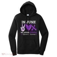 In June We Wear Purple Alzheimers Awareness Women's Hoodie thumb 0