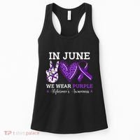 In June We Wear Purple Alzheimers Awareness Women's Tank Top thumb 0