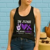 In June We Wear Purple Alzheimers Awareness Women's Tank Top thumb 2