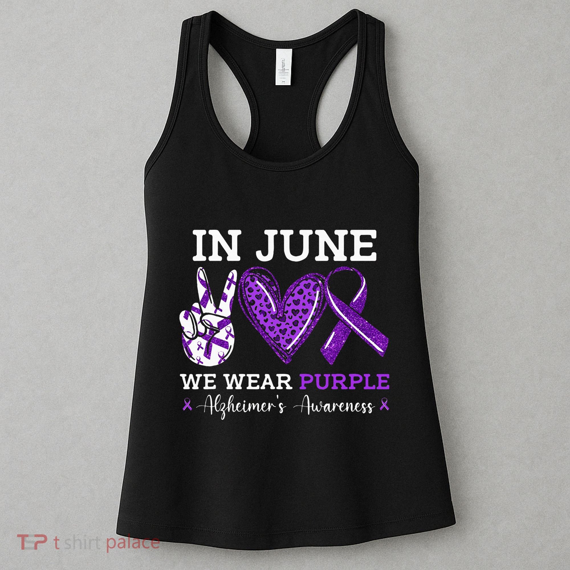 In June We Wear Purple Alzheimers Awareness Women's Tank Top
