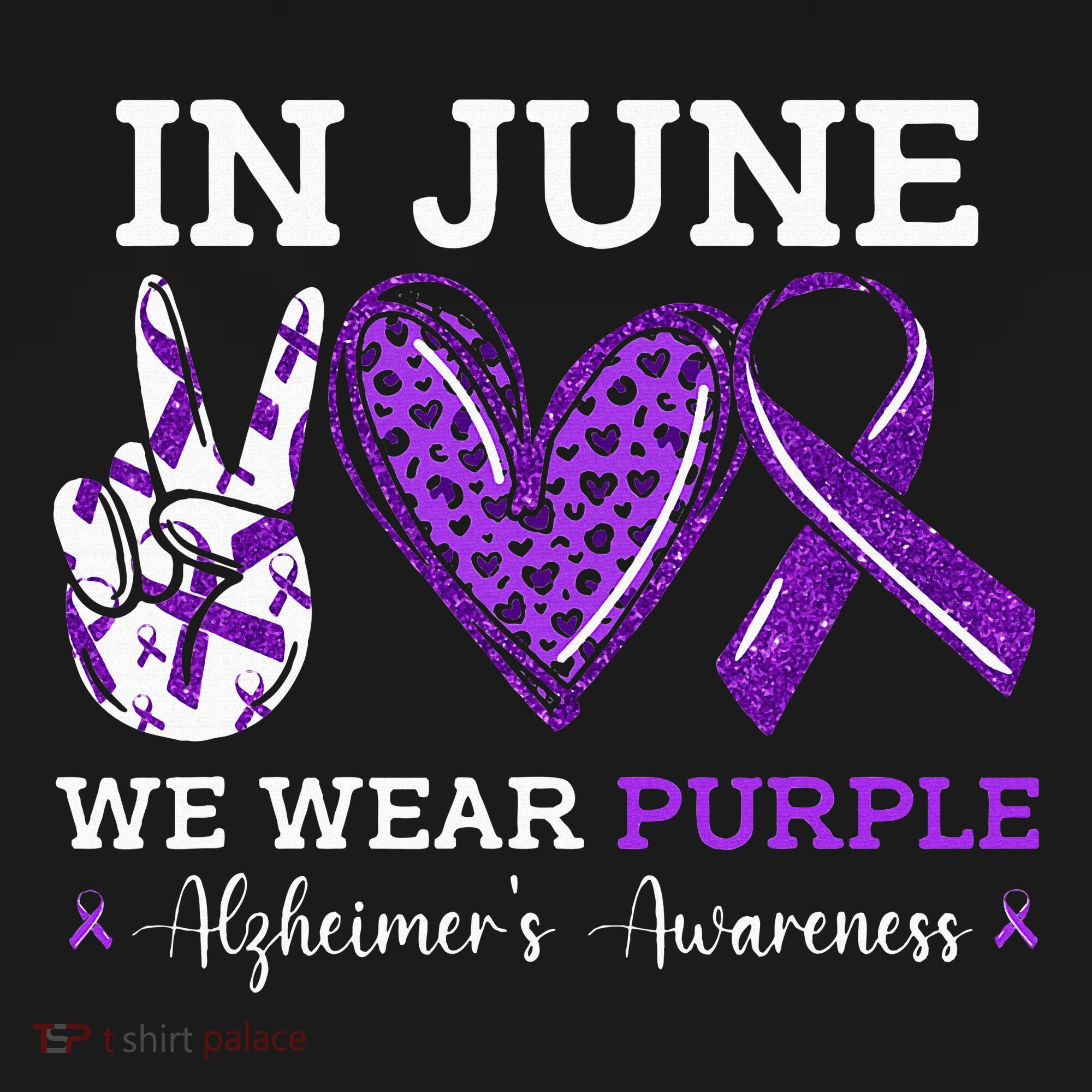 In June We Wear Purple Alzheimers Awareness Women's Tank Top