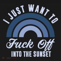 I Just Want To Fuck Off Into The Sunset Funny Pom Pom 12in Knit Beanie thumb 2