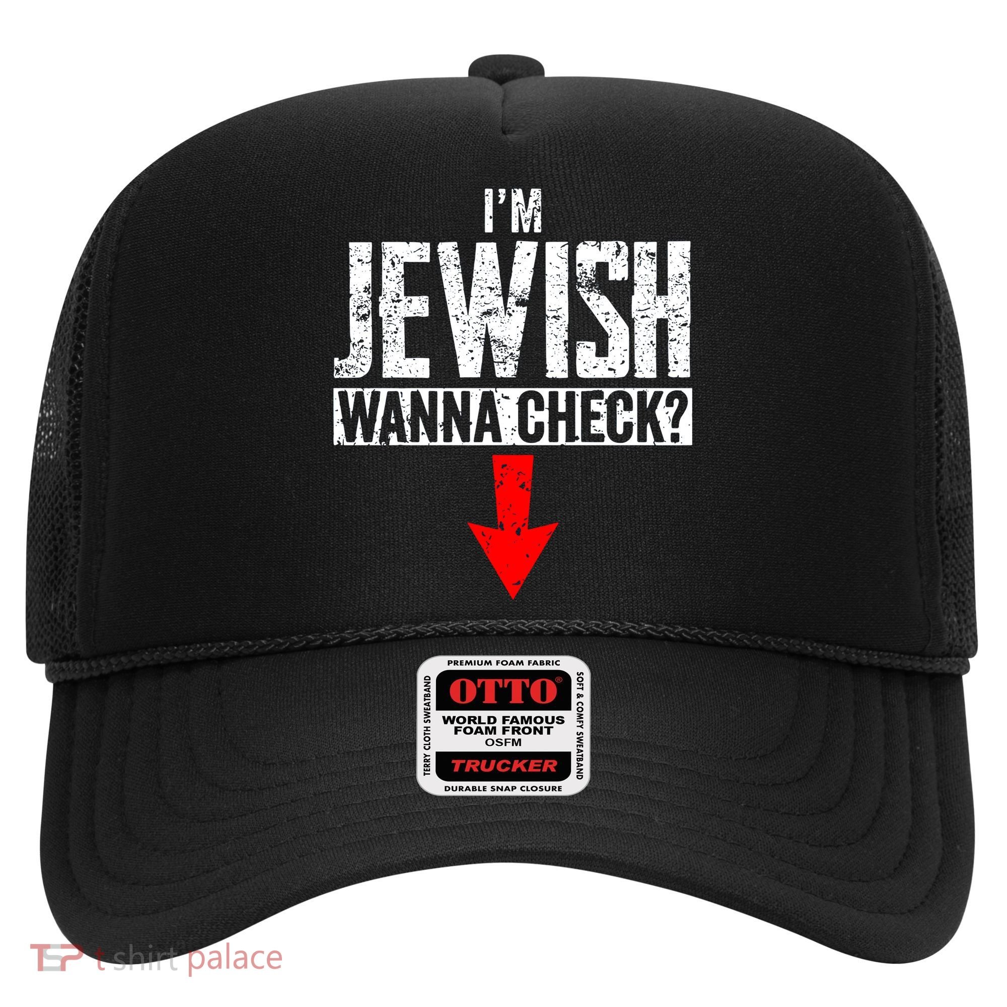 IM Jewish Wanna Check Hebrew Hanukkah Passover Brit Milah Hat